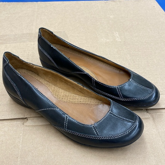 Natural Soul by Naturalizer Black Leather Uppers‎ Women's Size 9.5 Ballet - Picture 1 of 8
